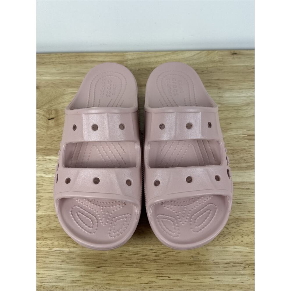 Crocs Unisex Baya Platform Slide Sandal- Light Pink Pure Women’s Size 9